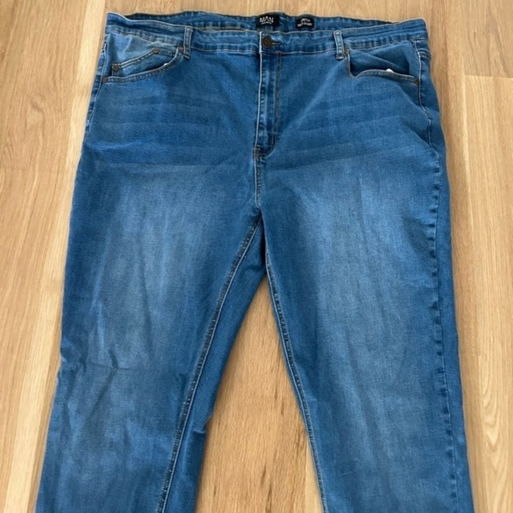 3/$20 Boohoo Man Denim Skinny Stretch Blue Jeans Size 46R - Picture 4 of 4
